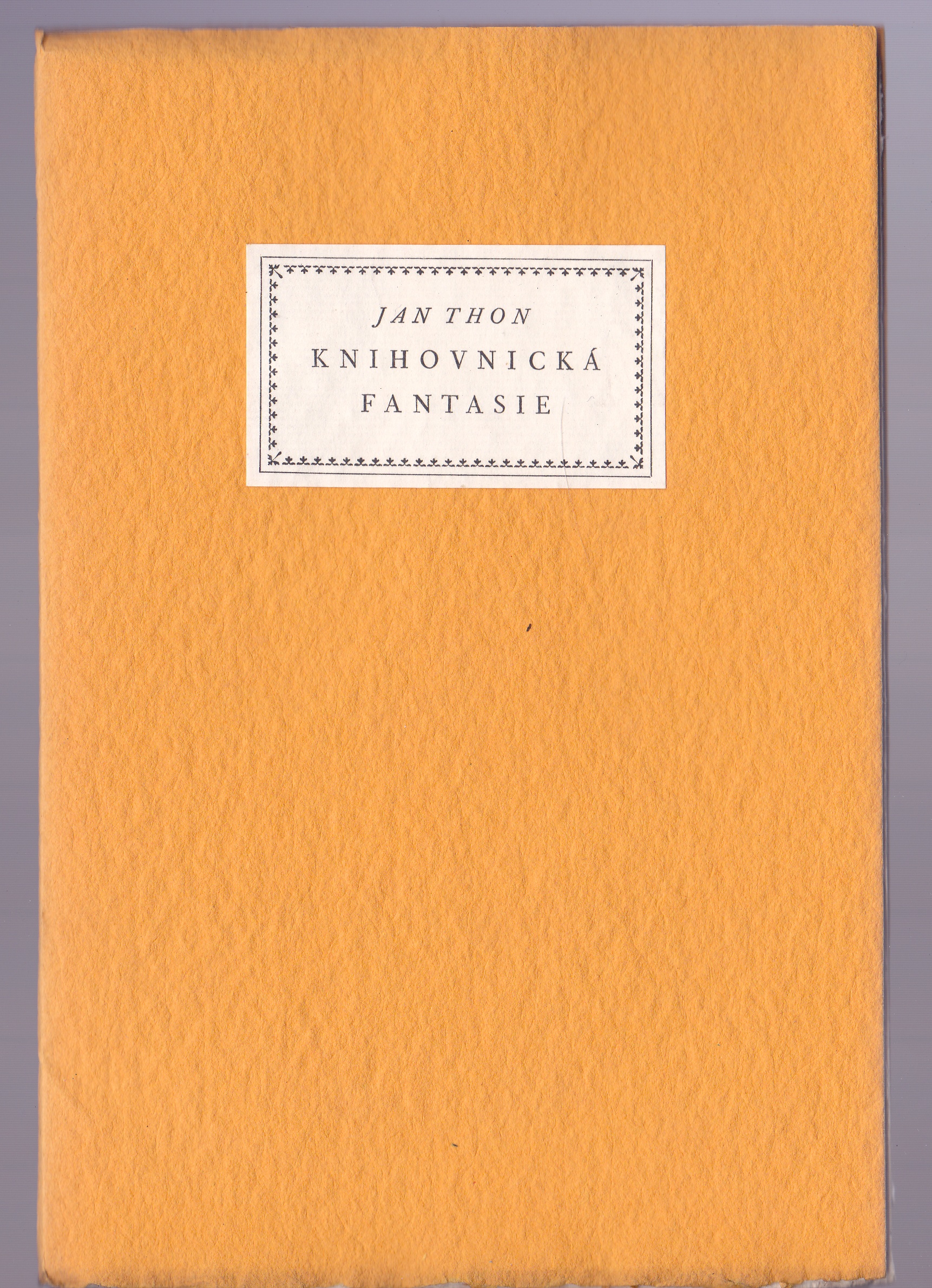 Jan Thon: Knihovnická fantasie