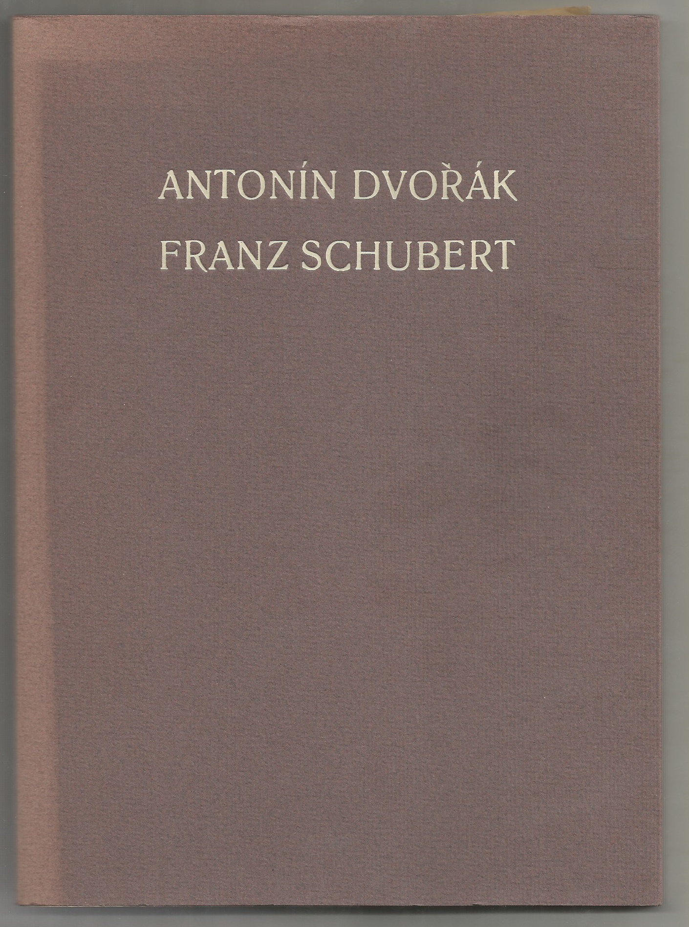 Antonín Dvořák: Franz Schubert