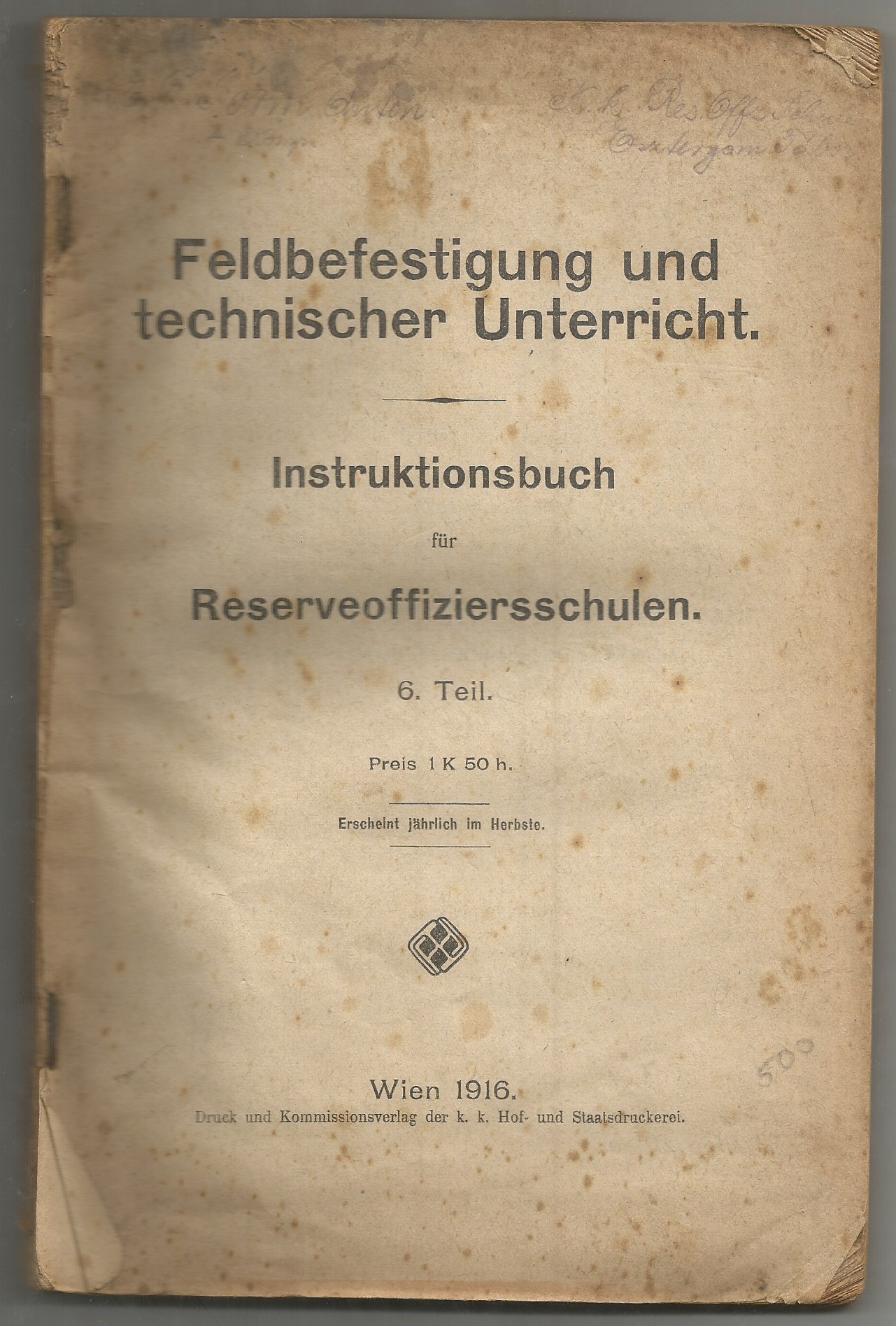Feldbefestigung und technischer Unterricht