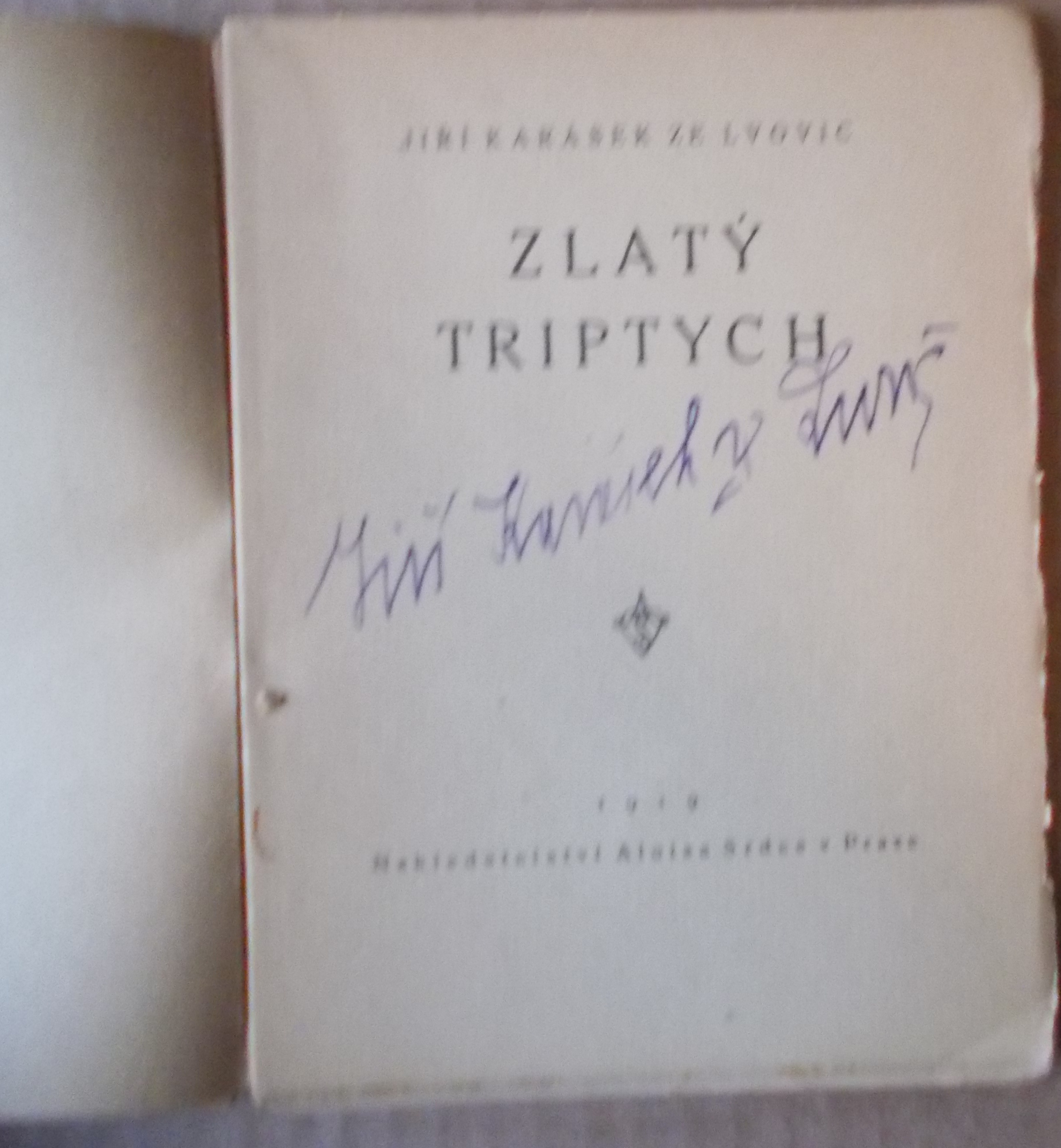 Jiří Karásek ze Lvovic: Zlatý tryptych
