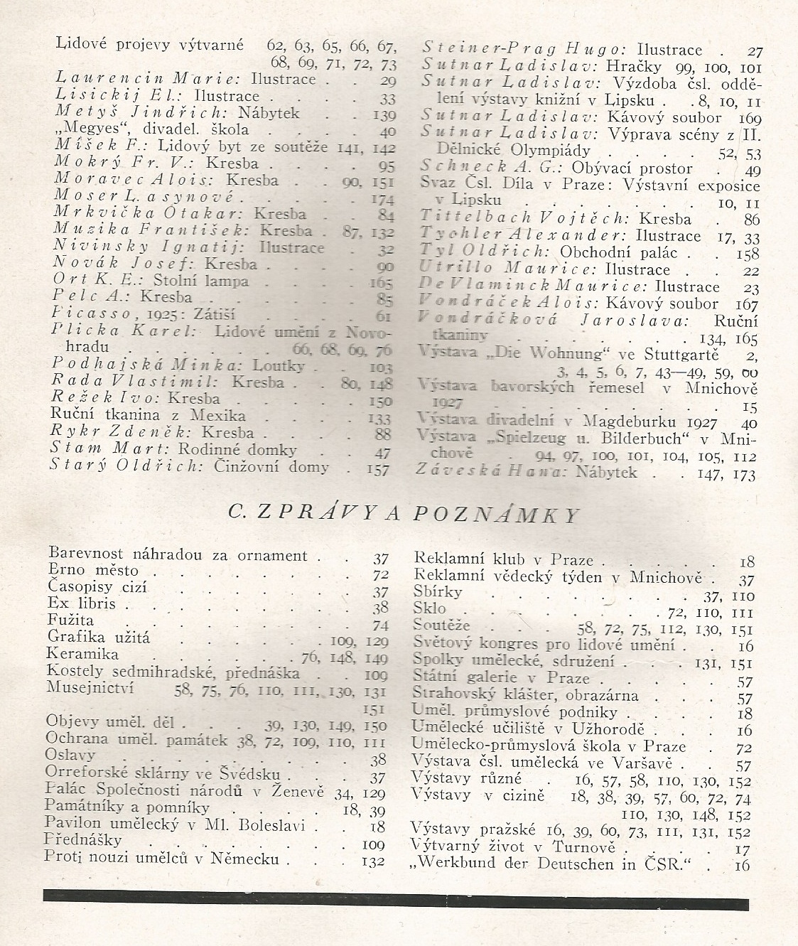 K. Herain, L. Sutnar, J. Vydra: Výtvarné snahy roč. IX.