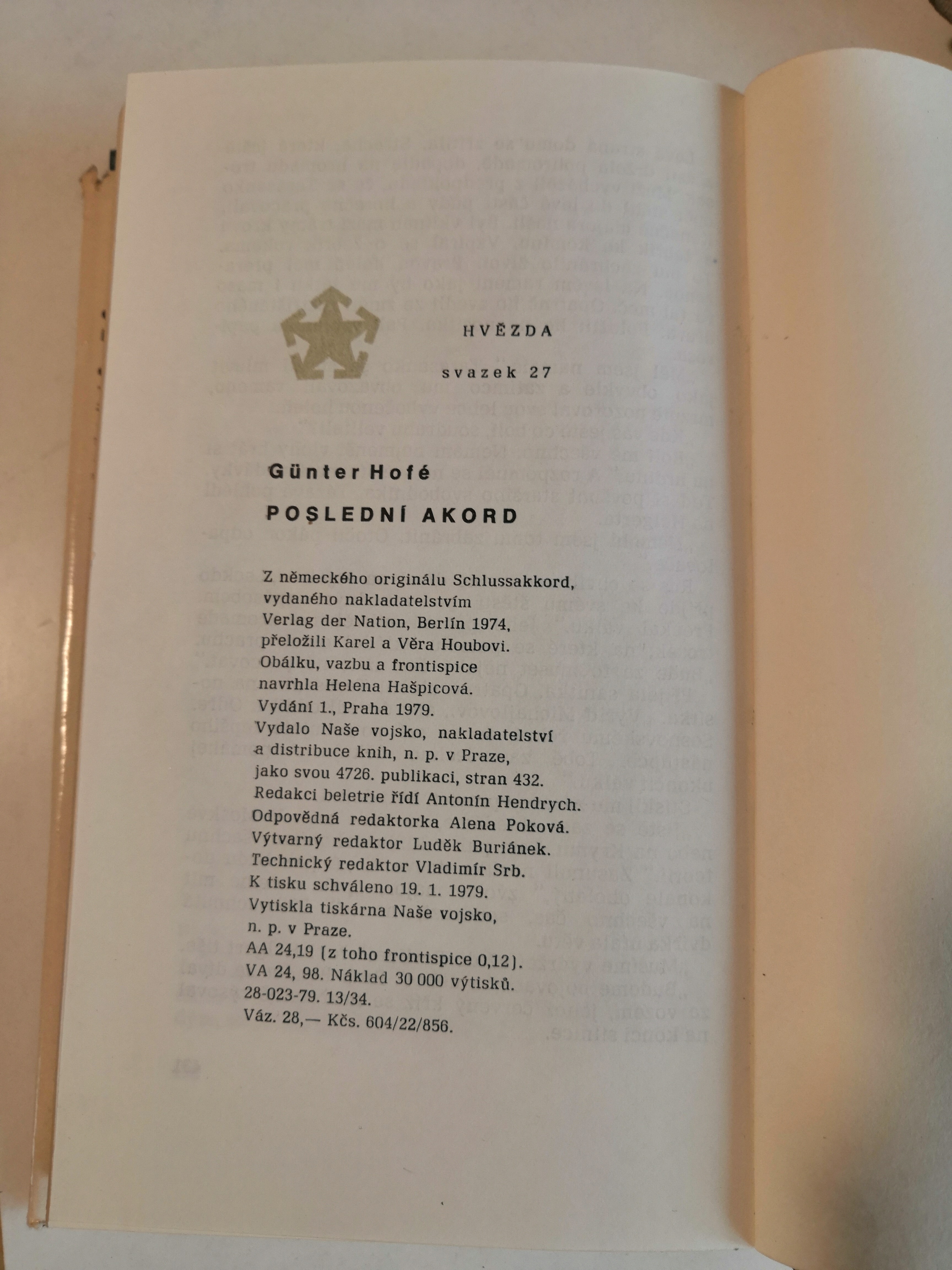 G. Hofé: Poslední akord
