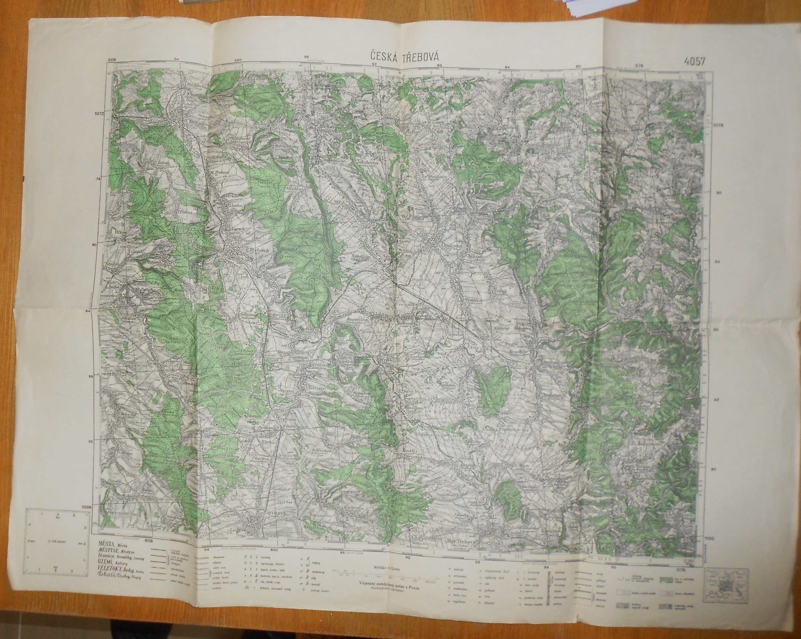 Vojenská mapa Česká Třebová 1:75000