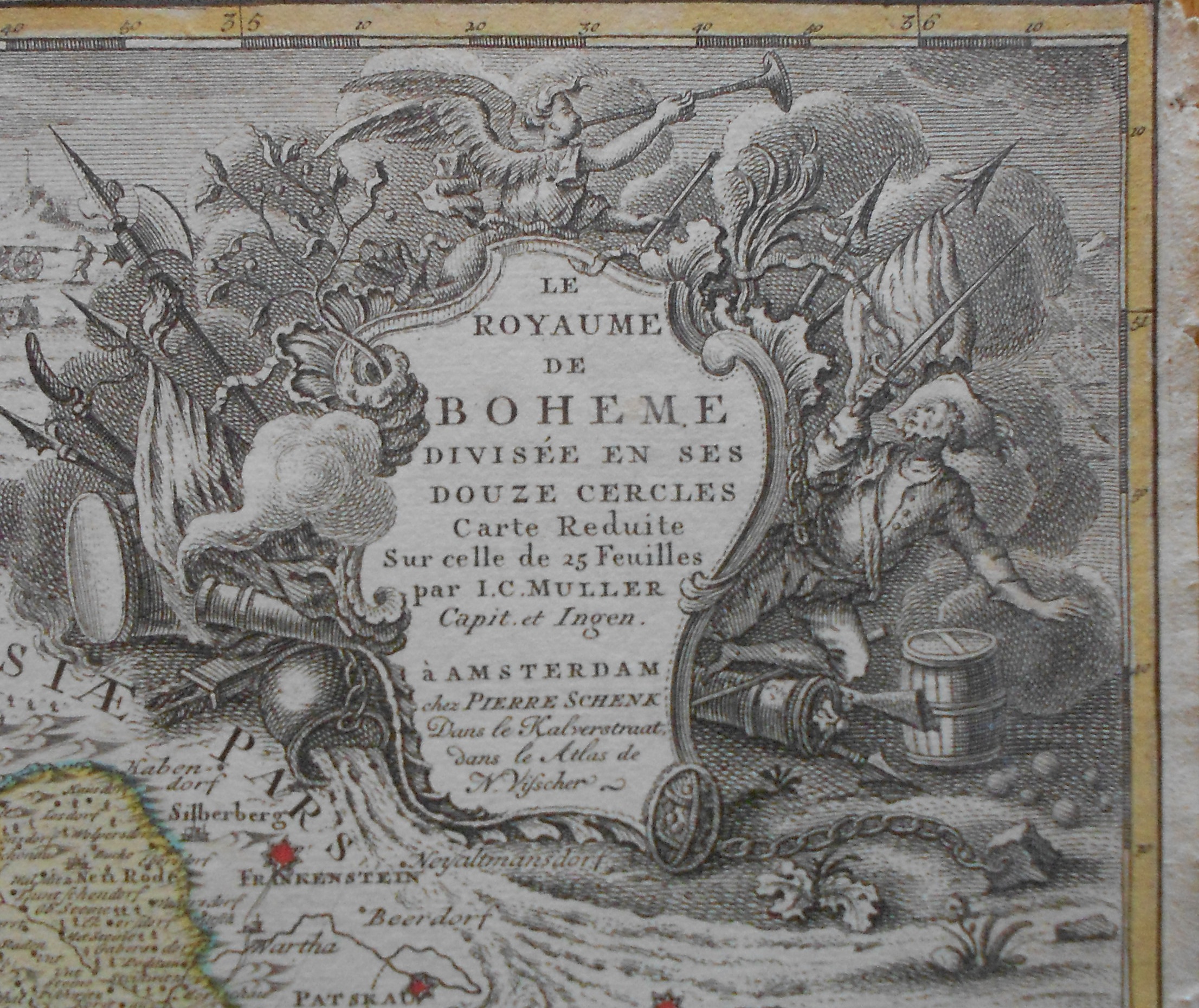 Pierre Schenk - mapa Čech ca.1730