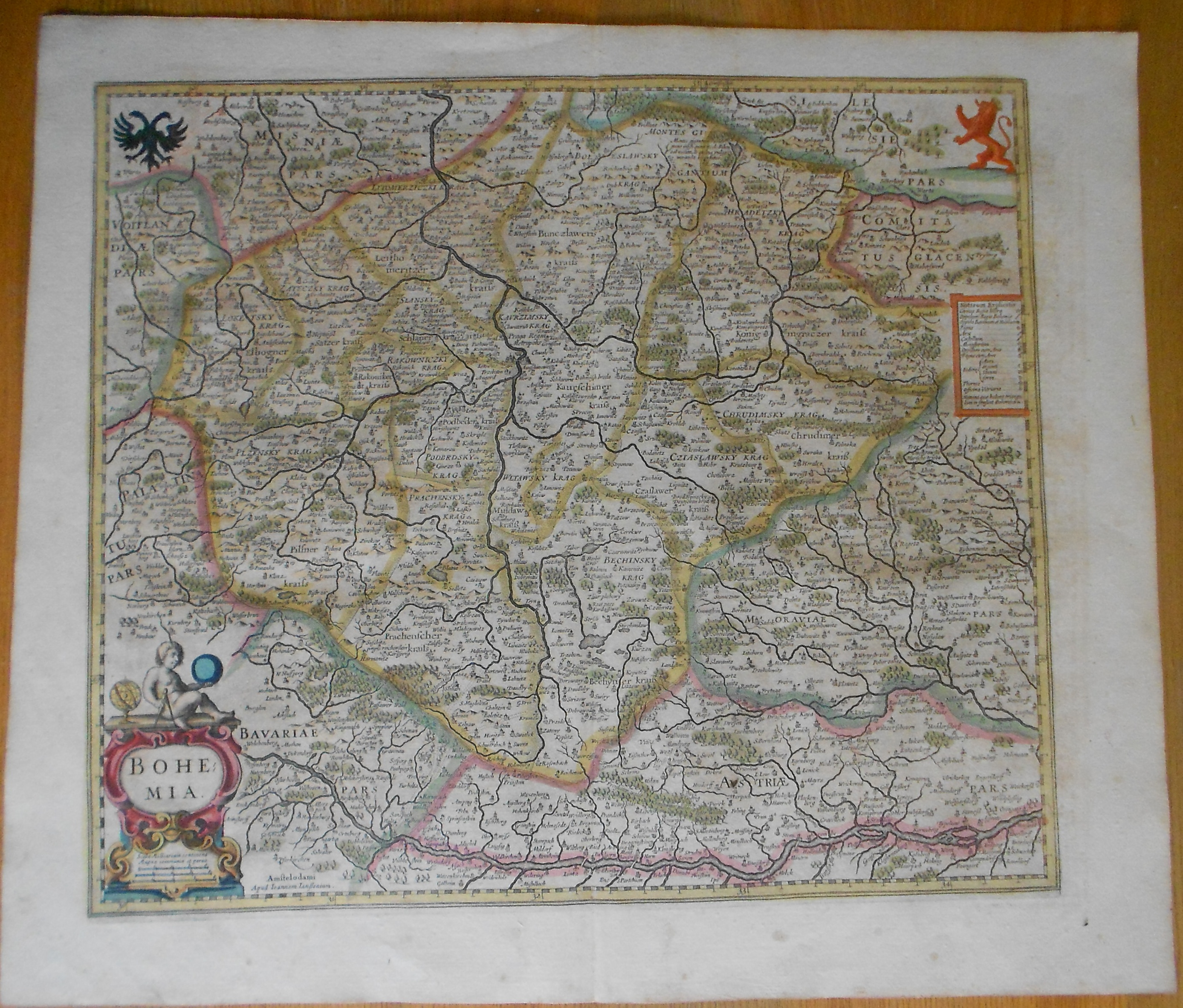J. Janssonius - mapa Čech 1630