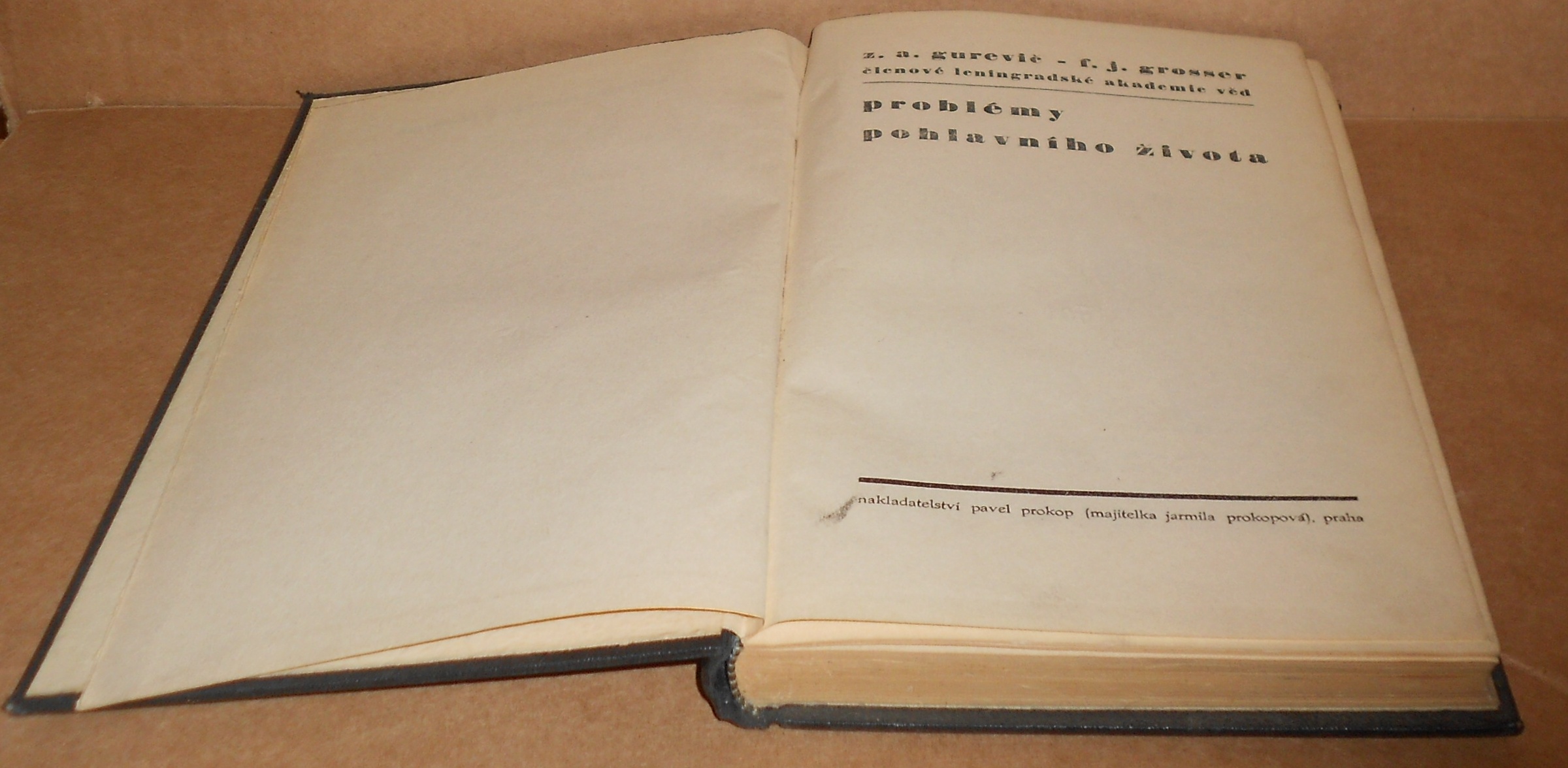 Z.A.Gurevič, F.J.Grosser: Problémy pohlavního života