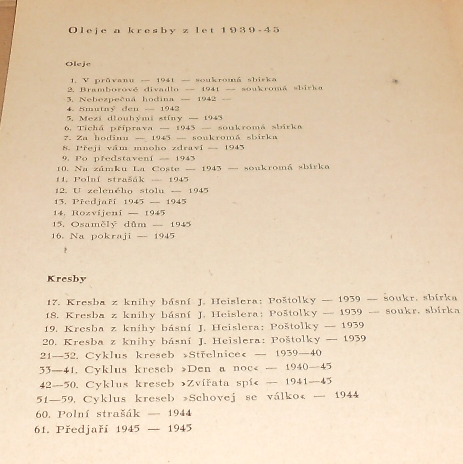 Toyen - výstavní katalog Topičův salon 1945