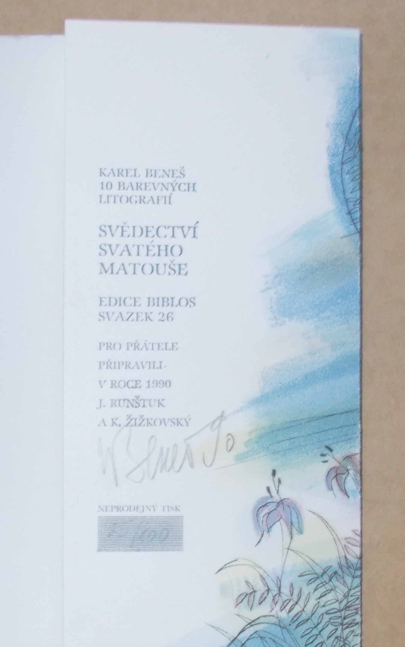 Karel Beneš: Svědectví svatého Matouše