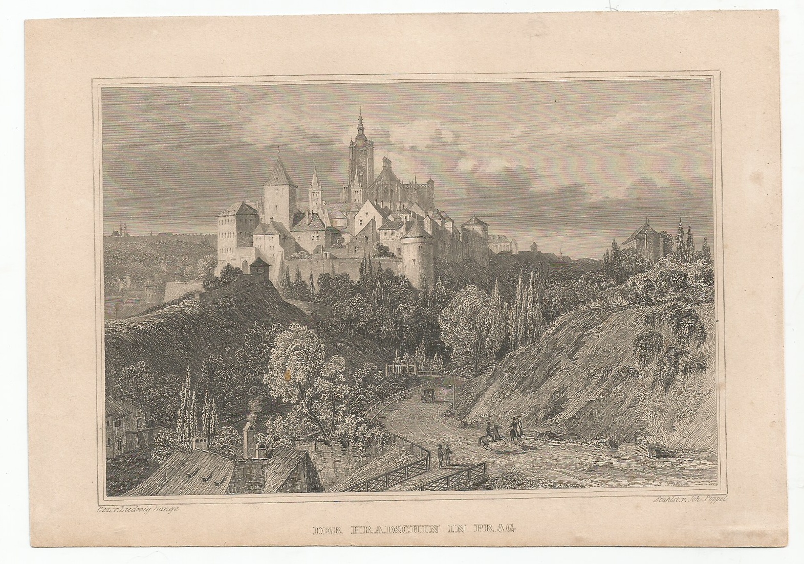 Johann Poppel: Der Hradschin in Prag