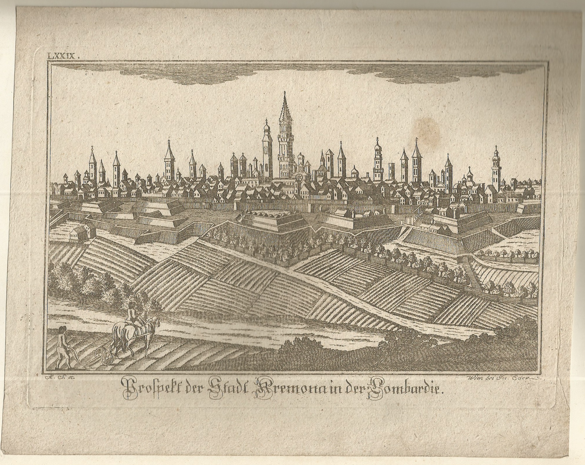 Jos. Eder: Stadt Kremona in der Lombardie
