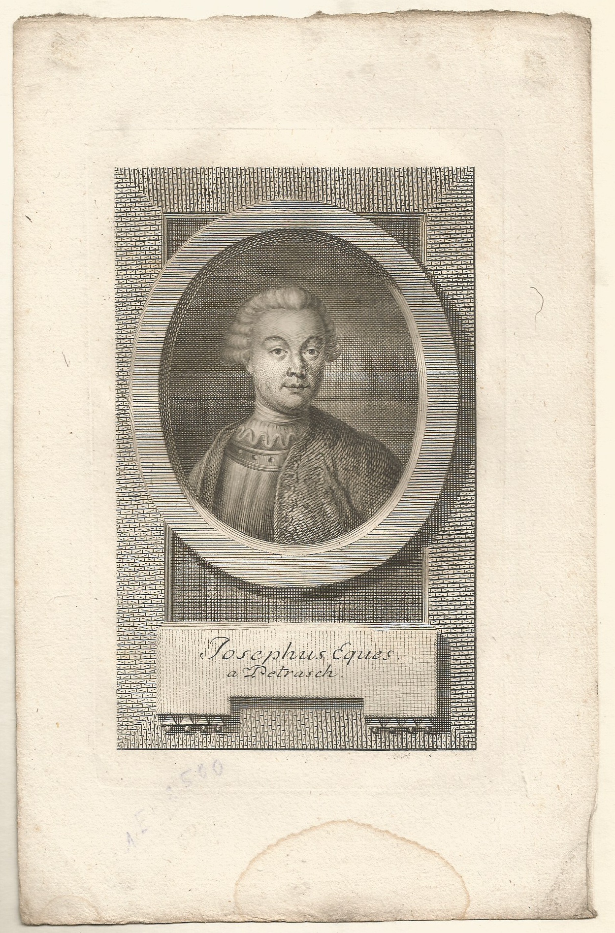 Johann Georg Balzer: Josephus Eques a Petrasch