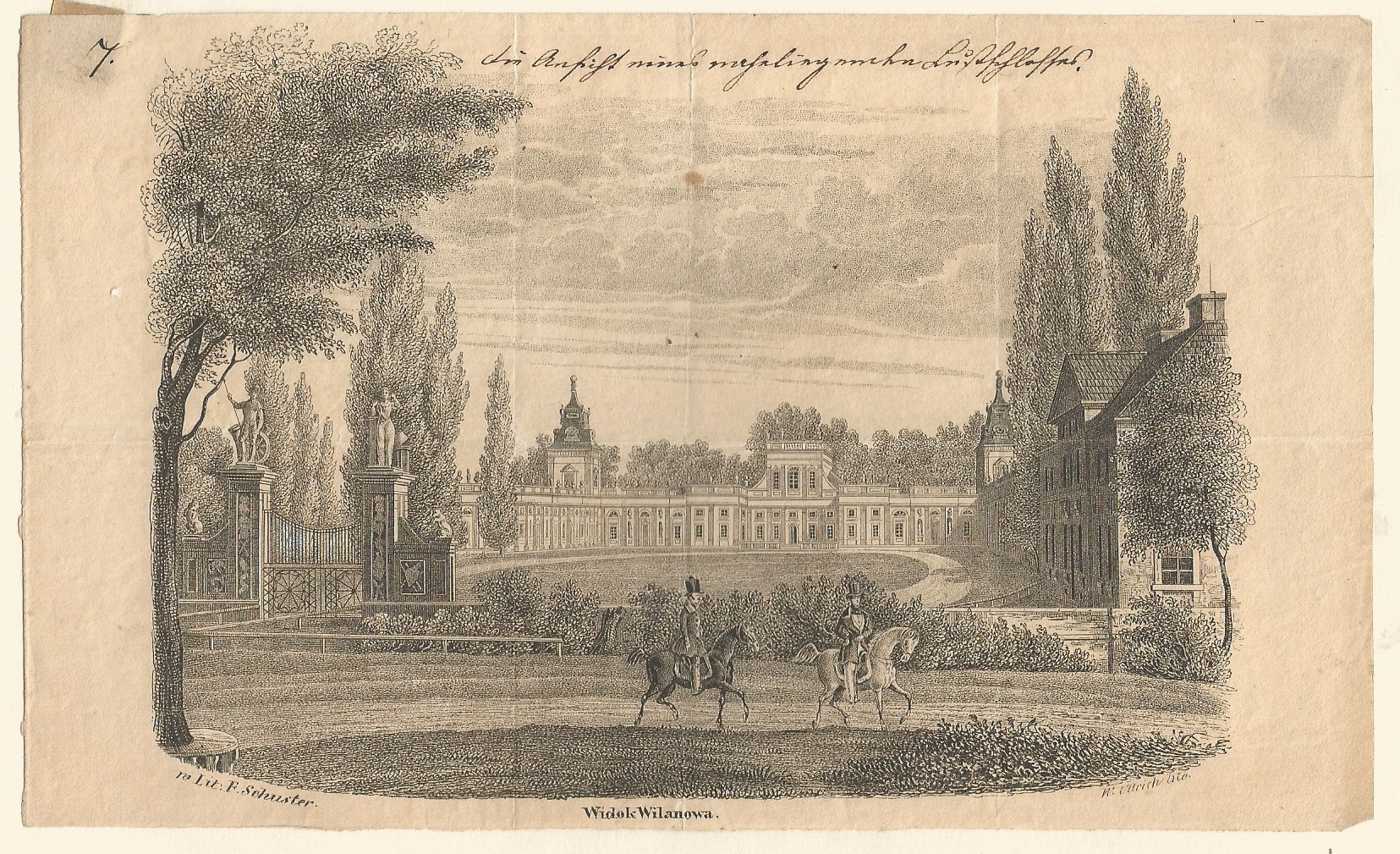 W. Ulrich: Widok Wilanowa (Polsko)