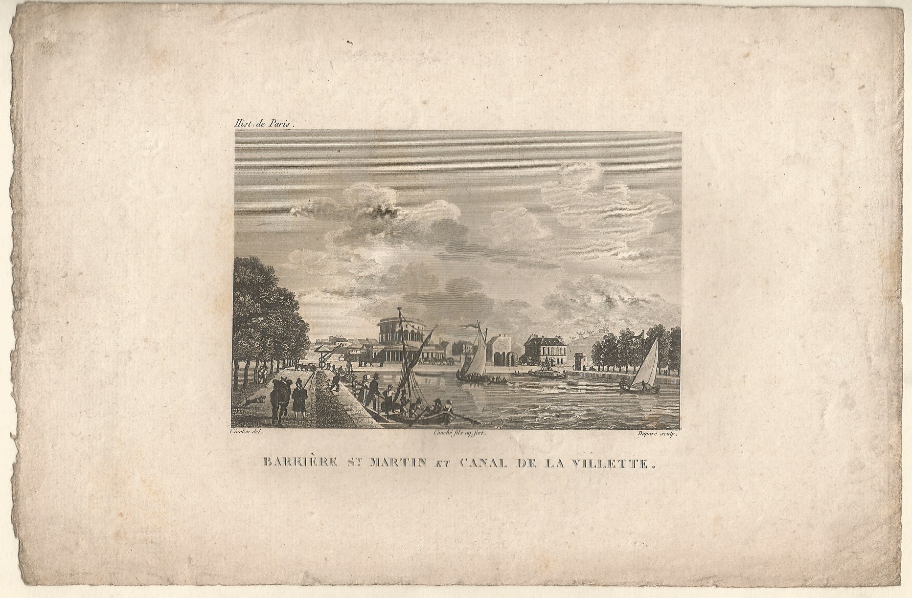 Duparc: Barriére St, Martinet Canal de la Villete (Paris)
