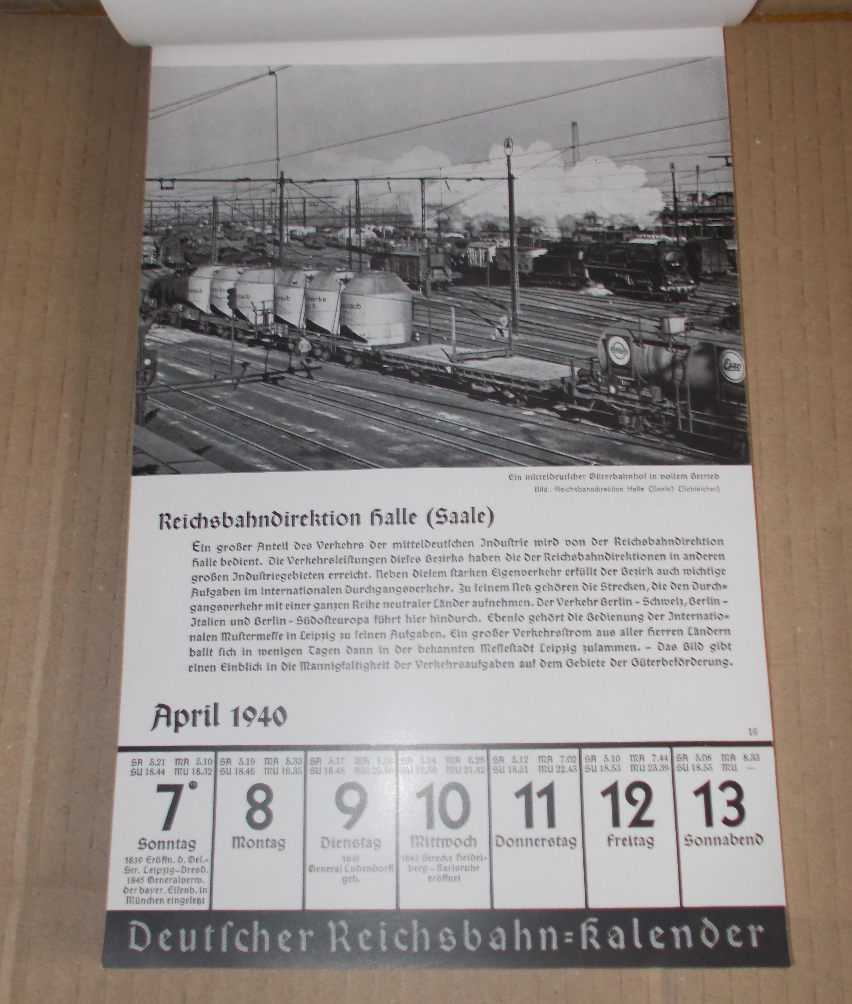 Deutscher Reichsbahn-Kalender 1940