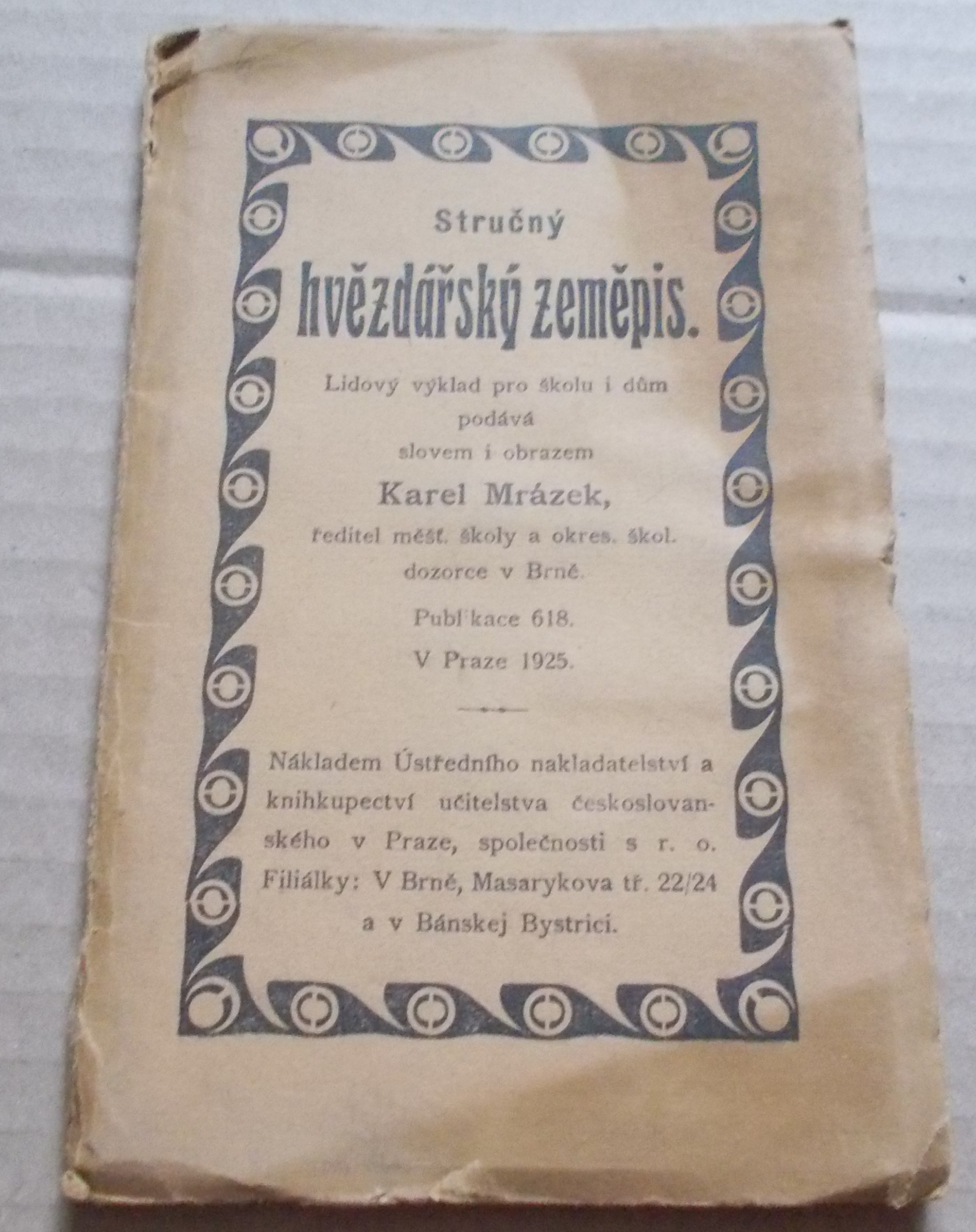 Karel Mrázek: Stručný hvězdářský zeměpis