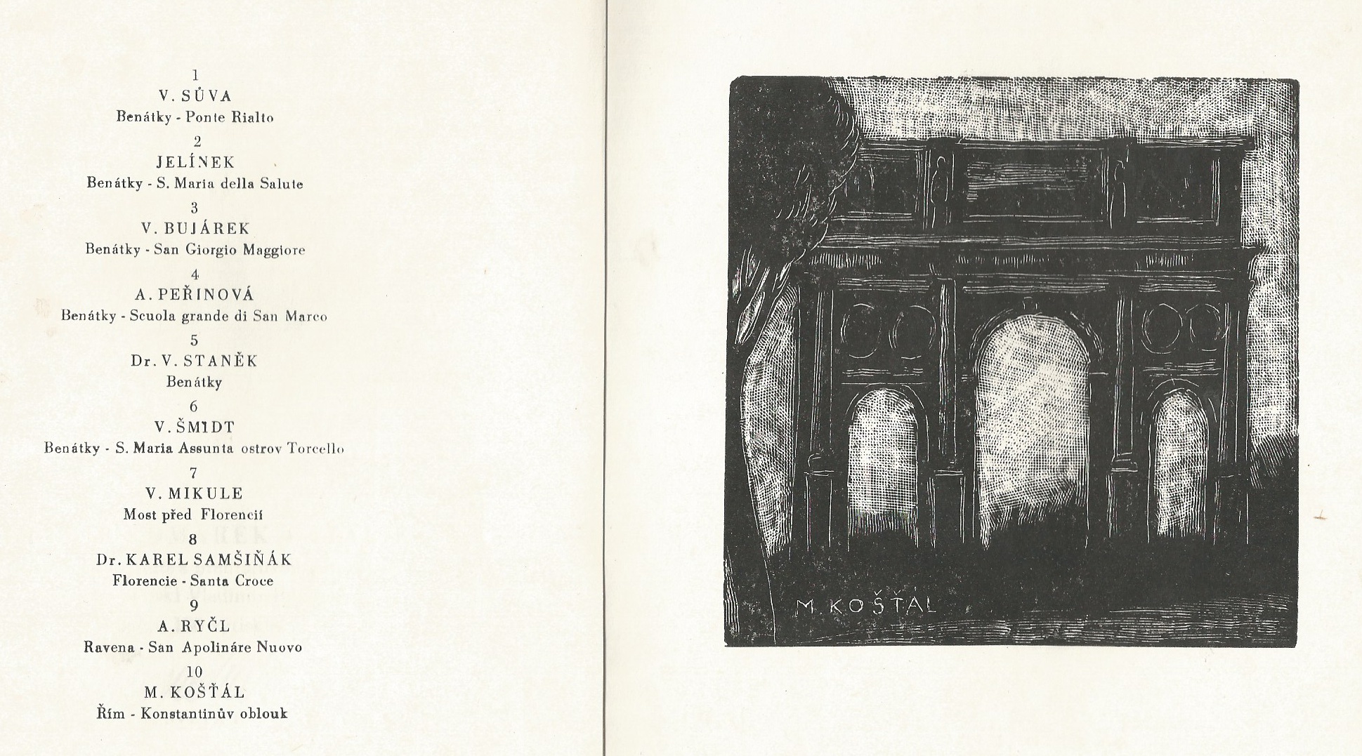 Vladimír Komárek: Itálie - 10 exlibris