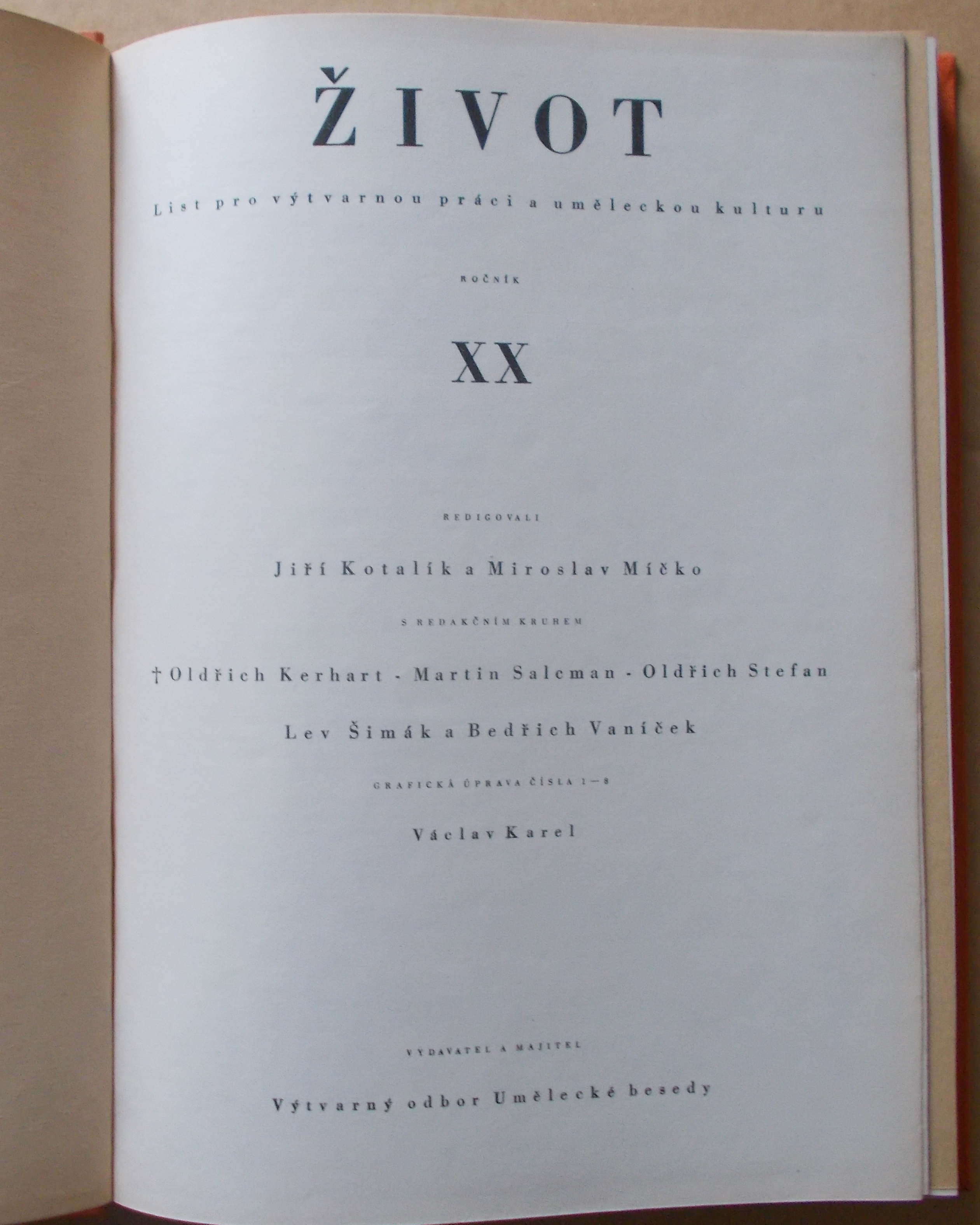 Život - ročník XX s původní přílohou František Hudeček