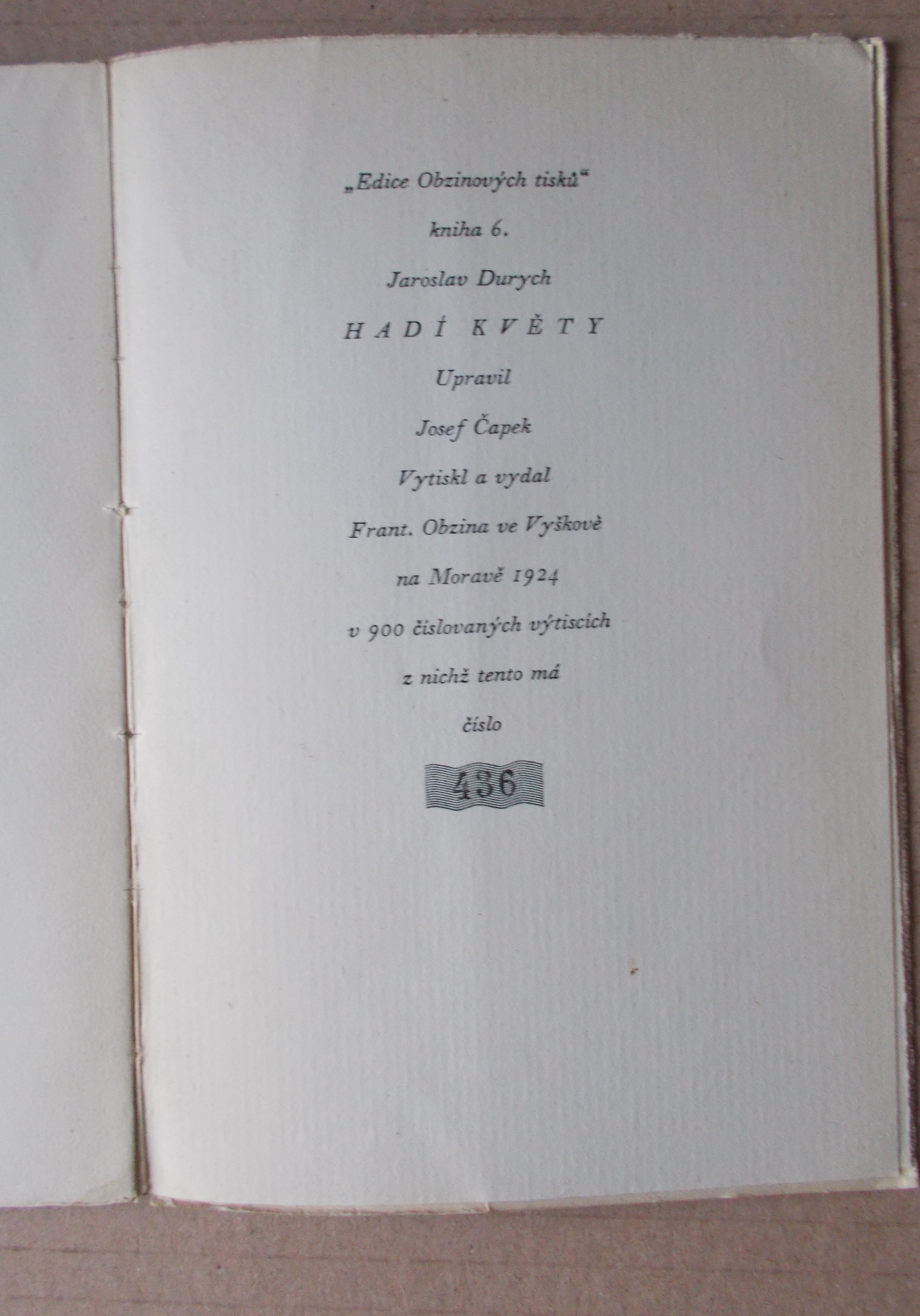 Jaroslav Durych: Hadí květy