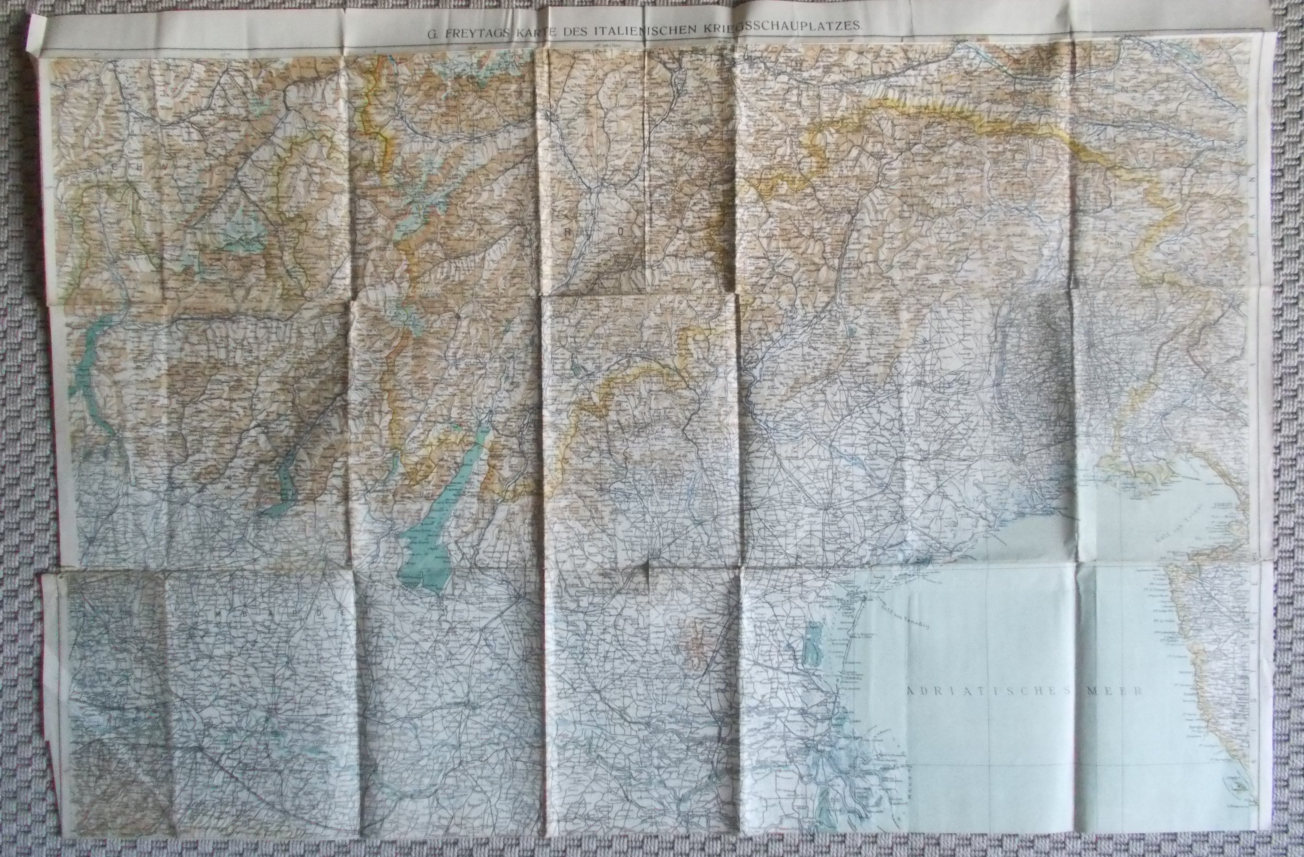 Karte des italienischen Kriegsschauplatzes
