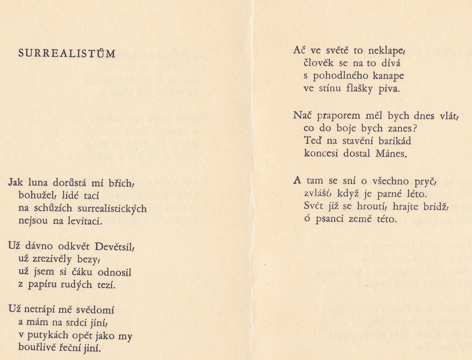 Jaroslav Seifert: Hrst loňského sněhu
