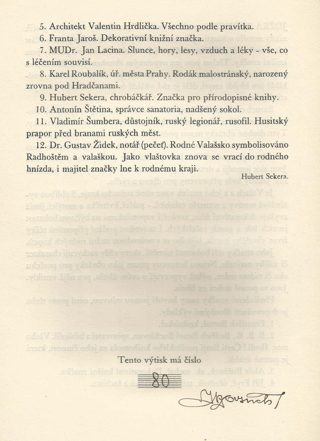 Jožka Baruch: 12 Ex libris