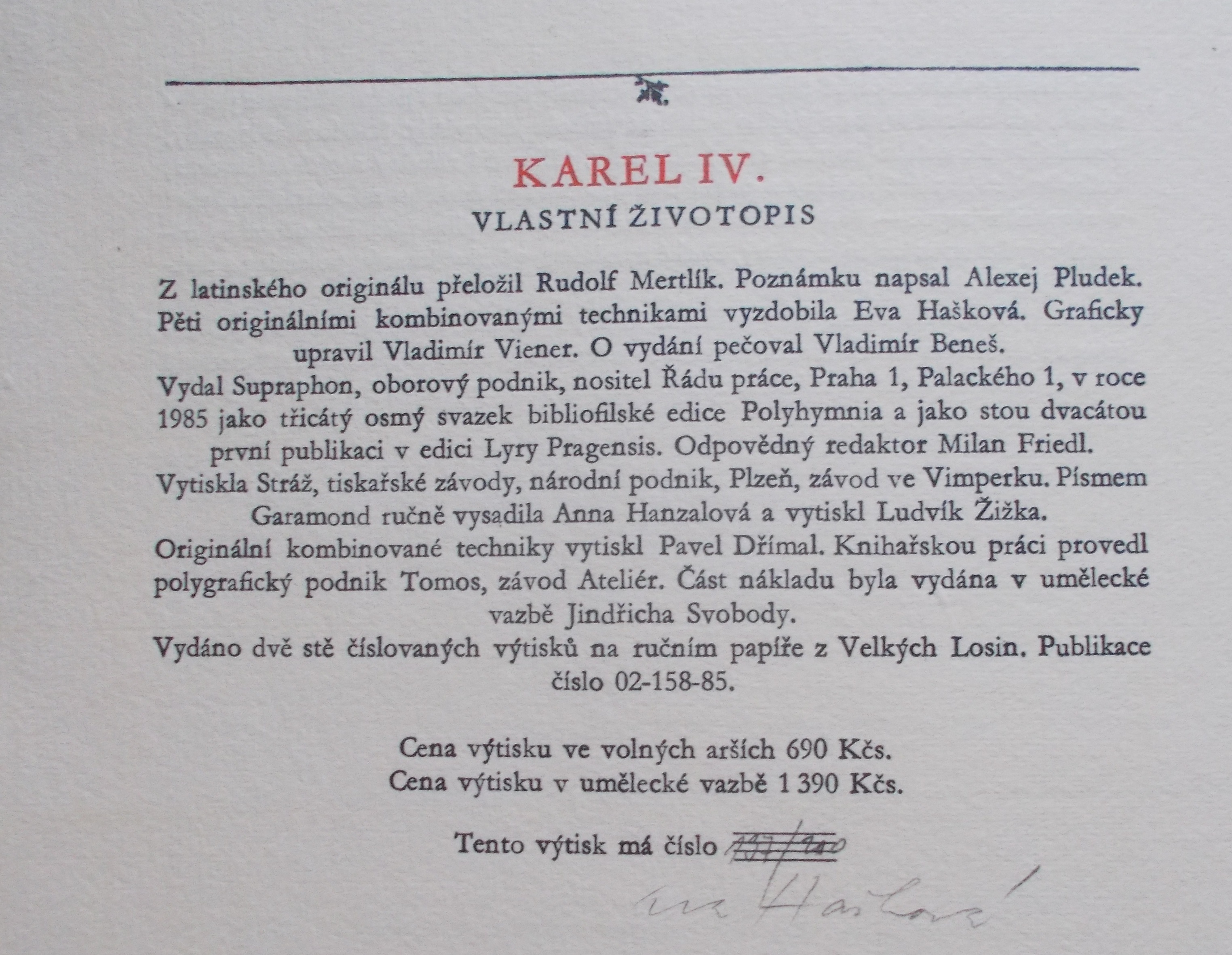 Karel IV. Vlastní životopis