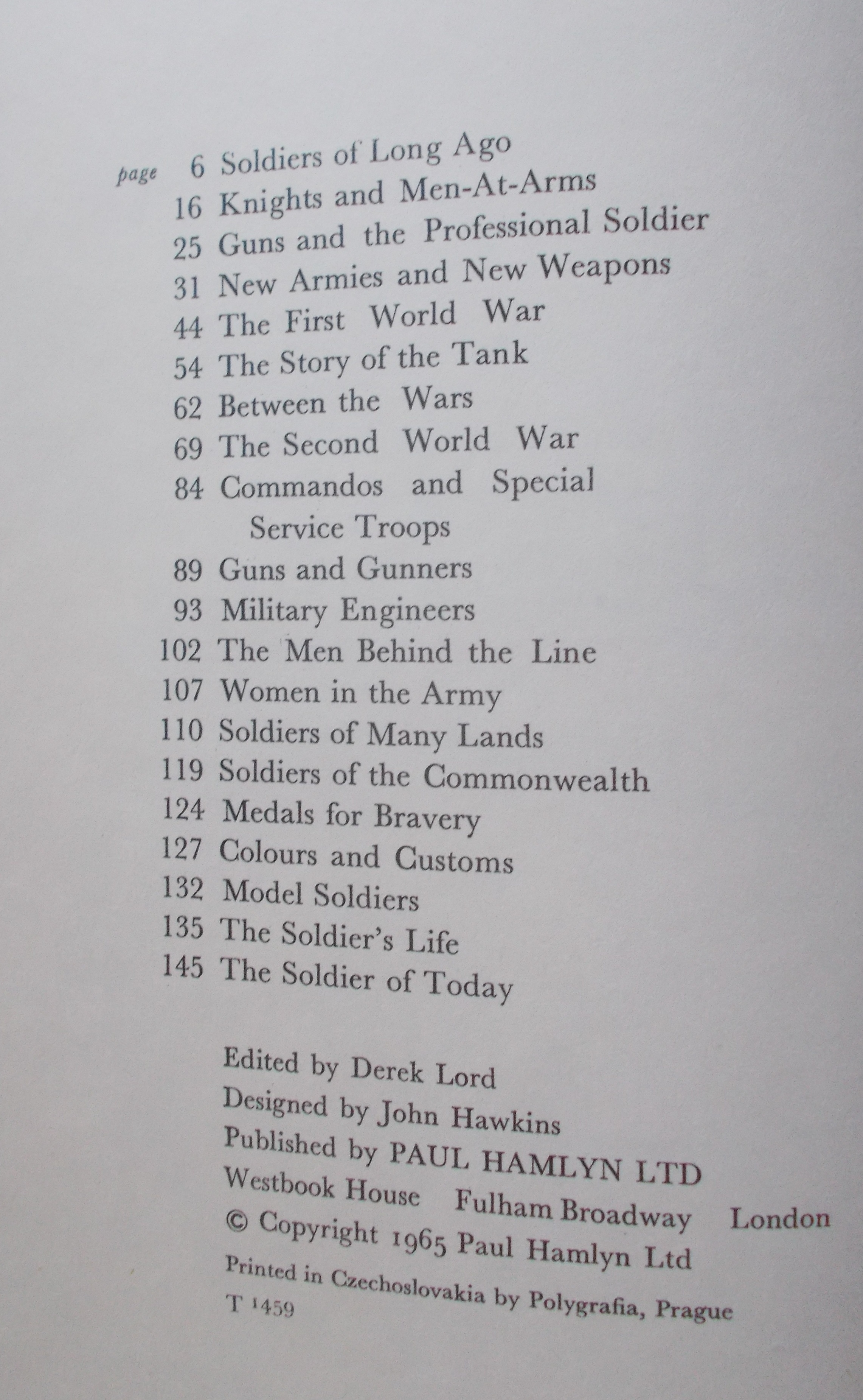 Richard Bowood: Soldiers