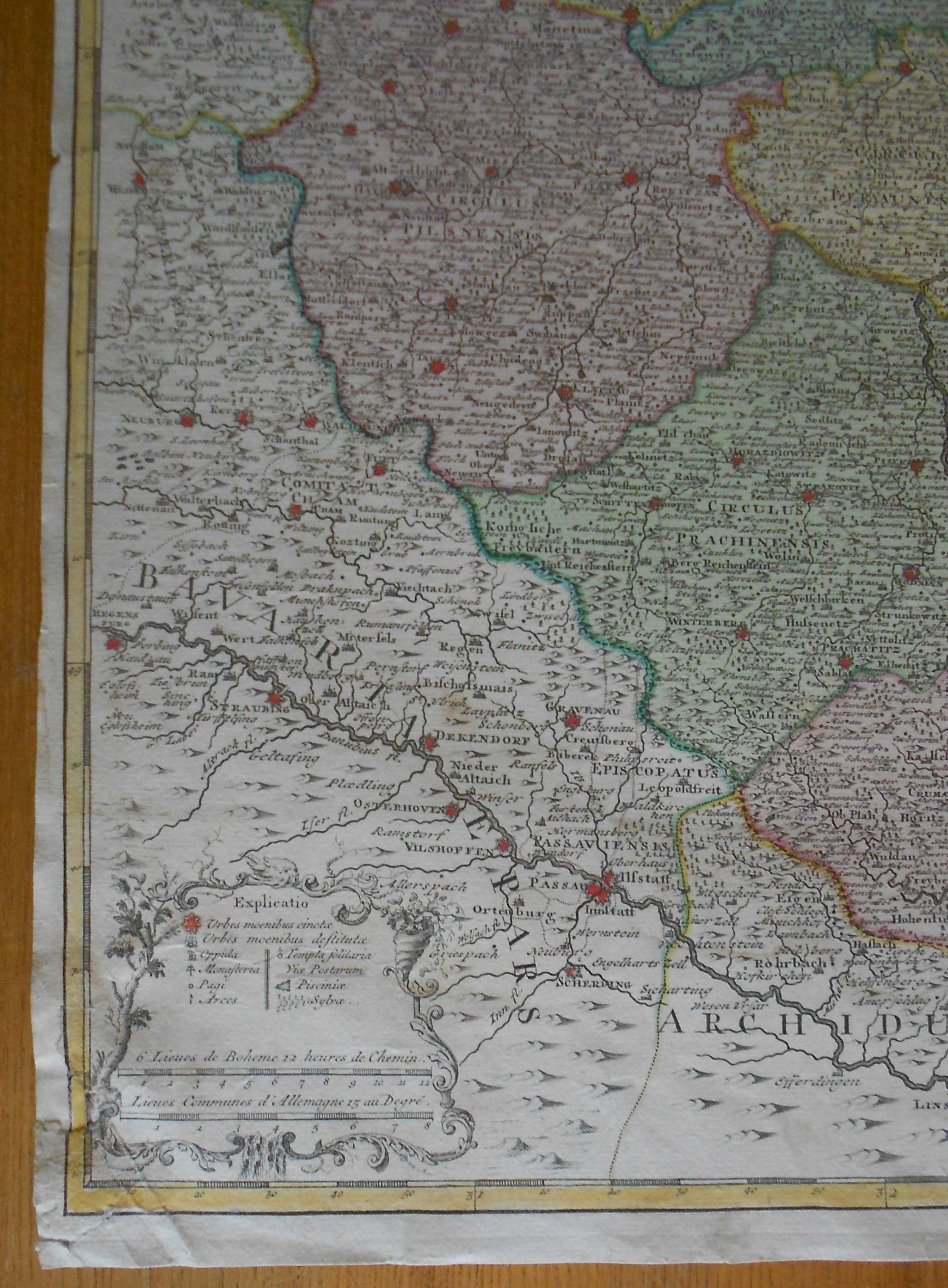 Pierre Schenk - mapa Čech ca.1730