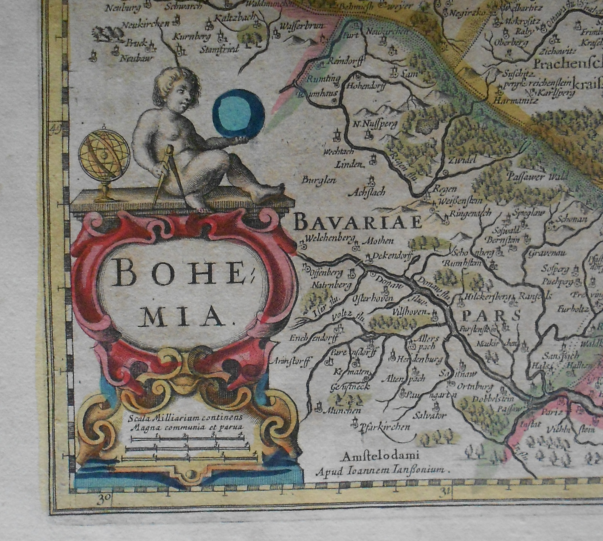 J. Janssonius - mapa Čech 1630