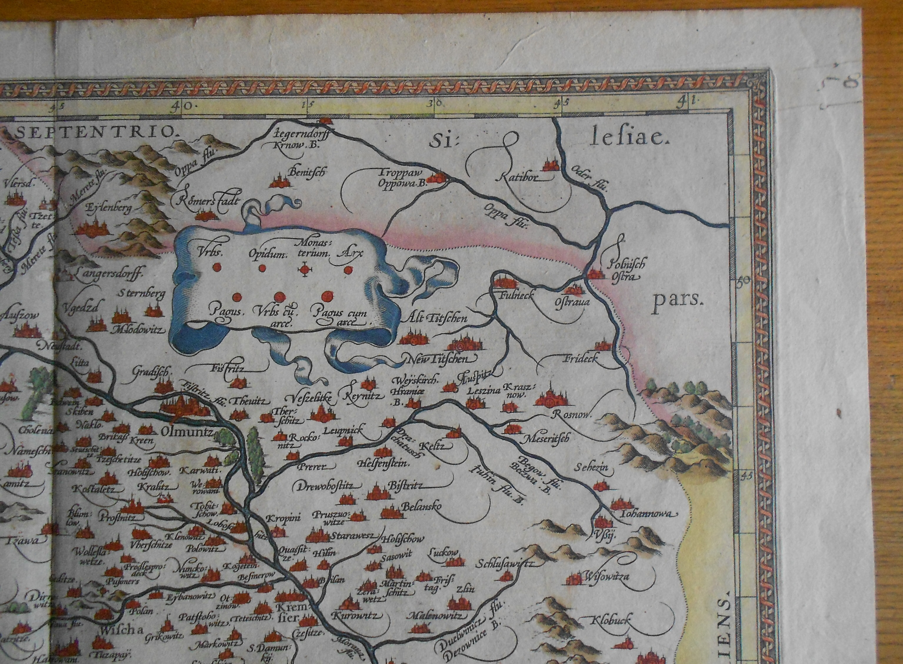 A. Ortelius: mapa Moravy 1612