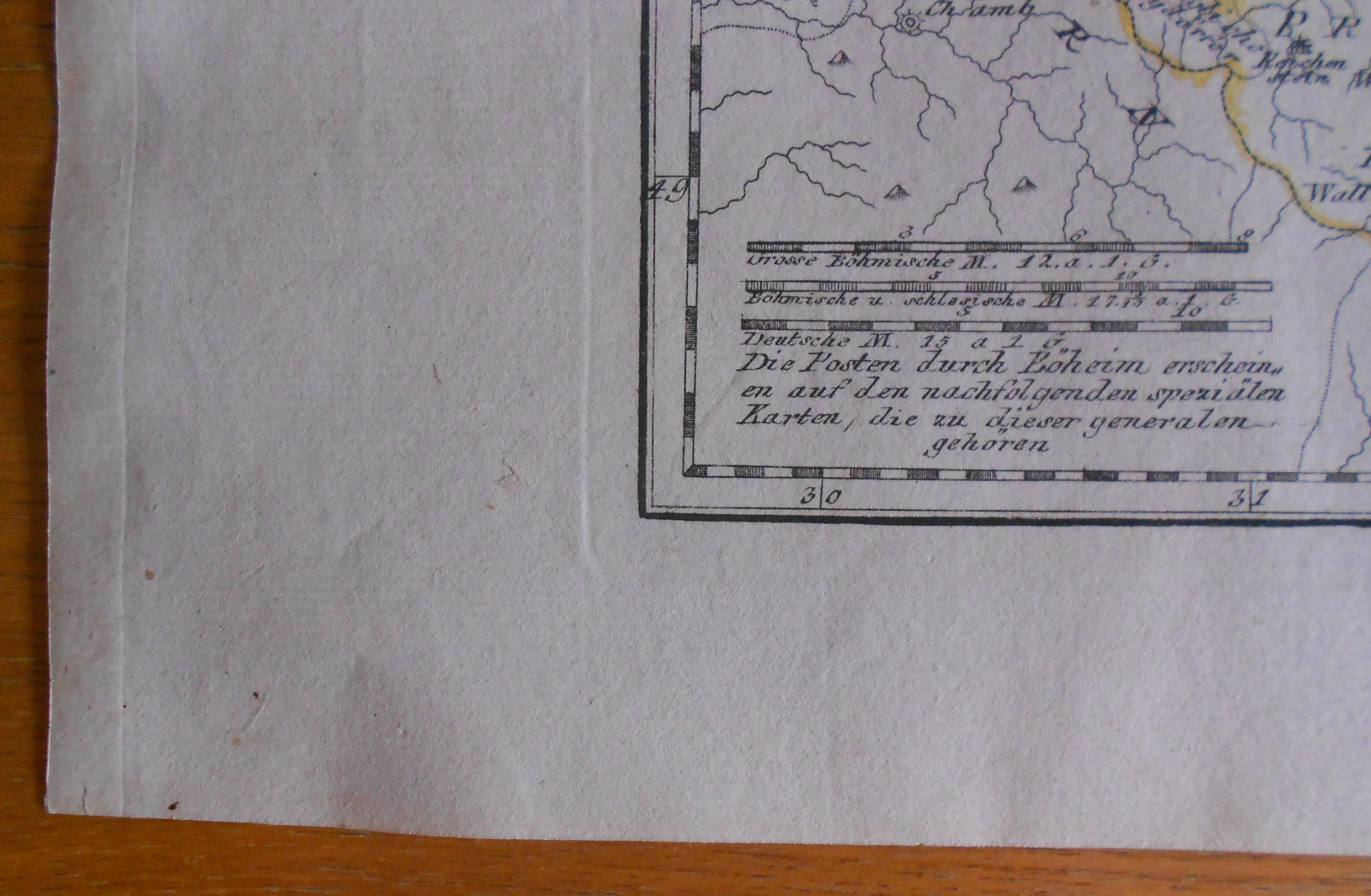 mapa Čech ca. 1750