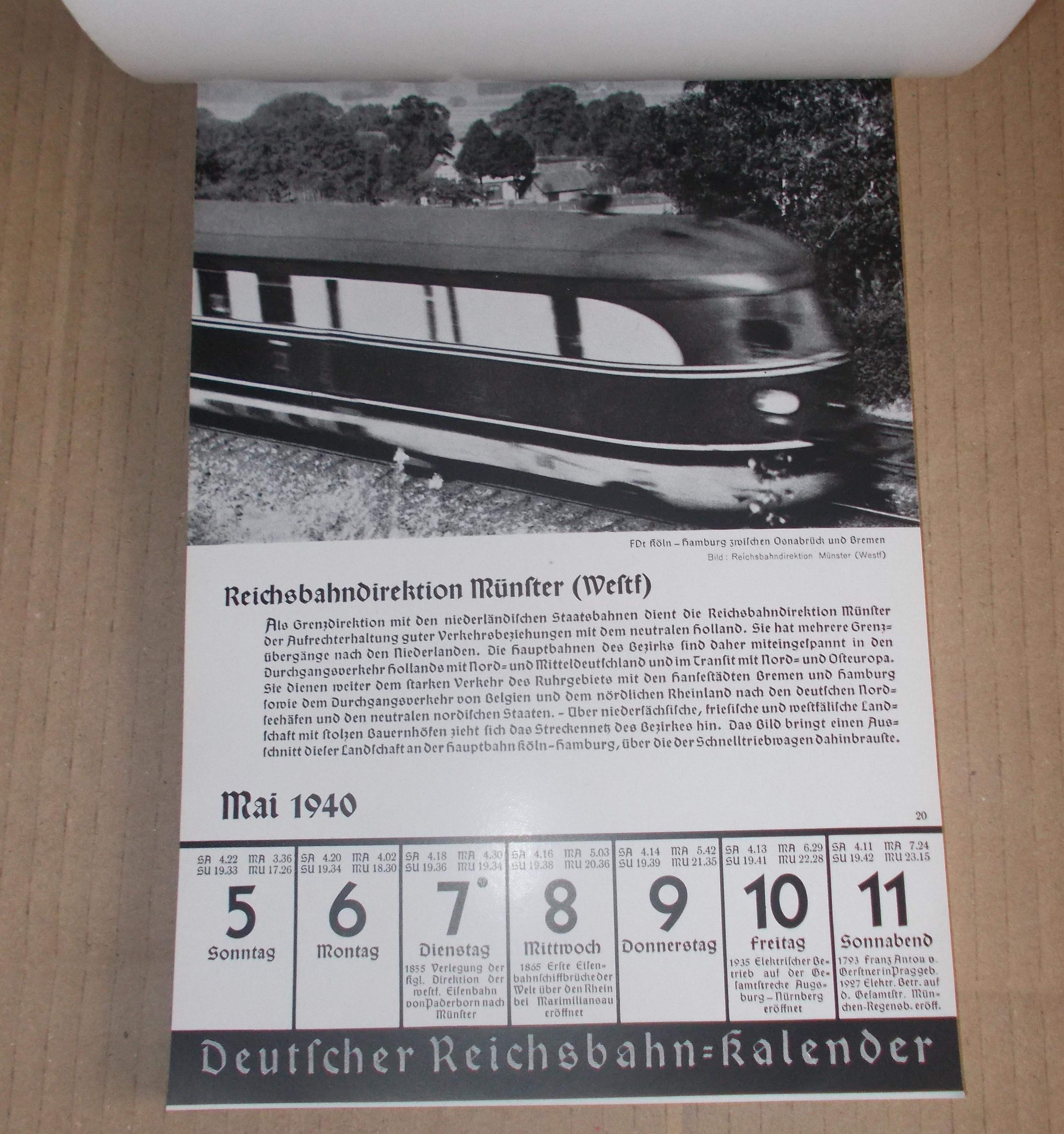 Deutscher Reichsbahn-Kalender 1940