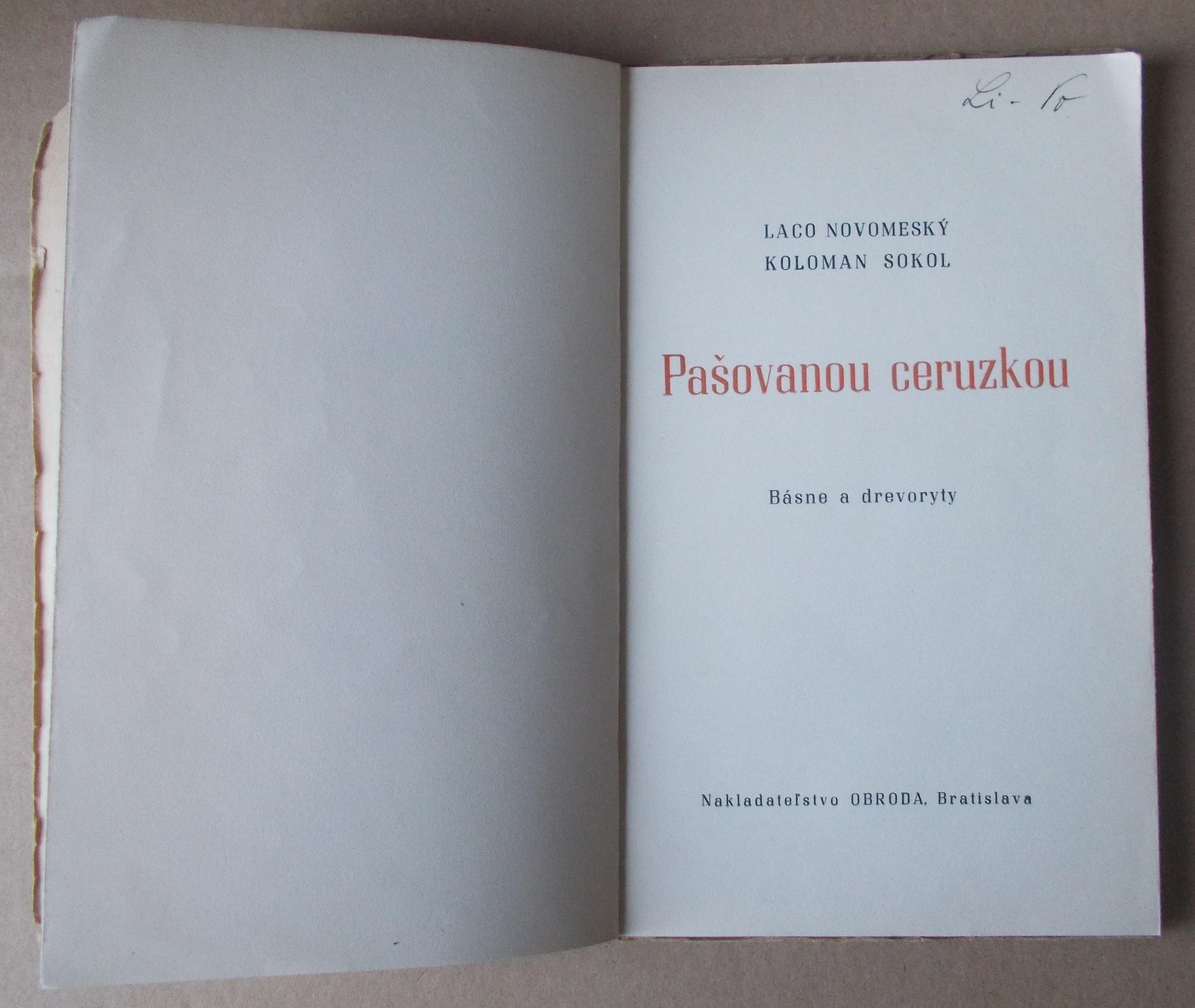 Laco Novomeský, Koloman Sokol: Pašovanou ceruzkou