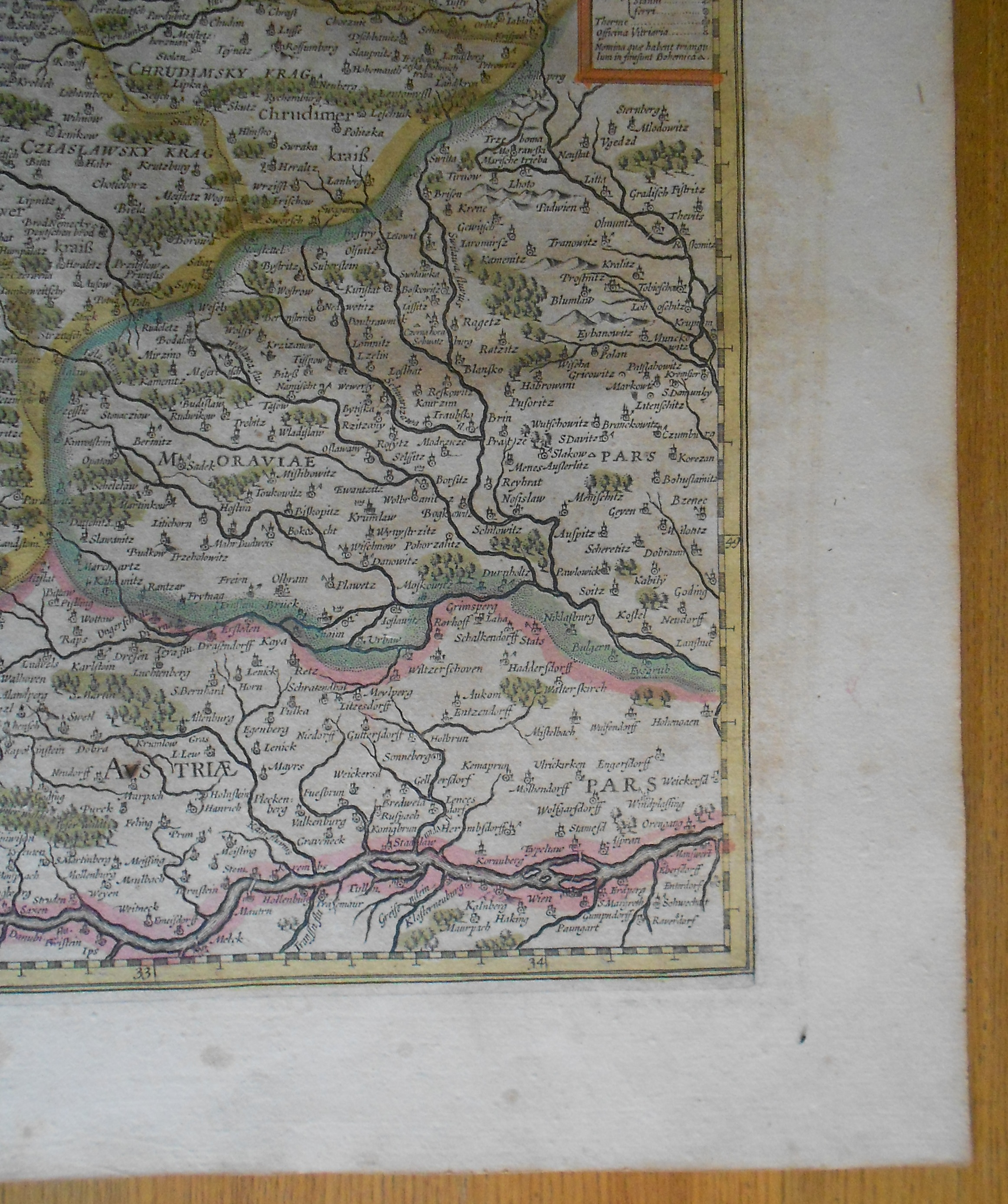 J. Janssonius - mapa Čech 1630