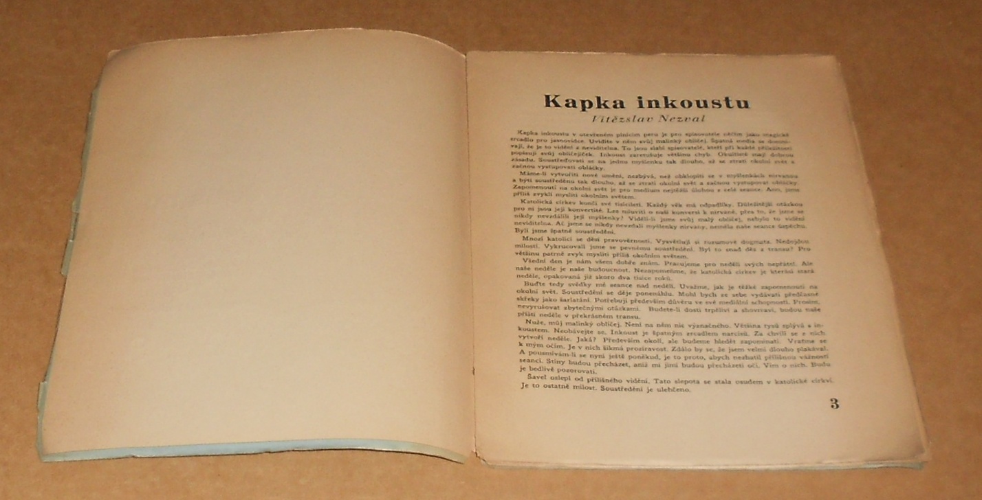 Vítězslav Nezval, Karel Teige: Manifesty poetismu - věnování Teige!