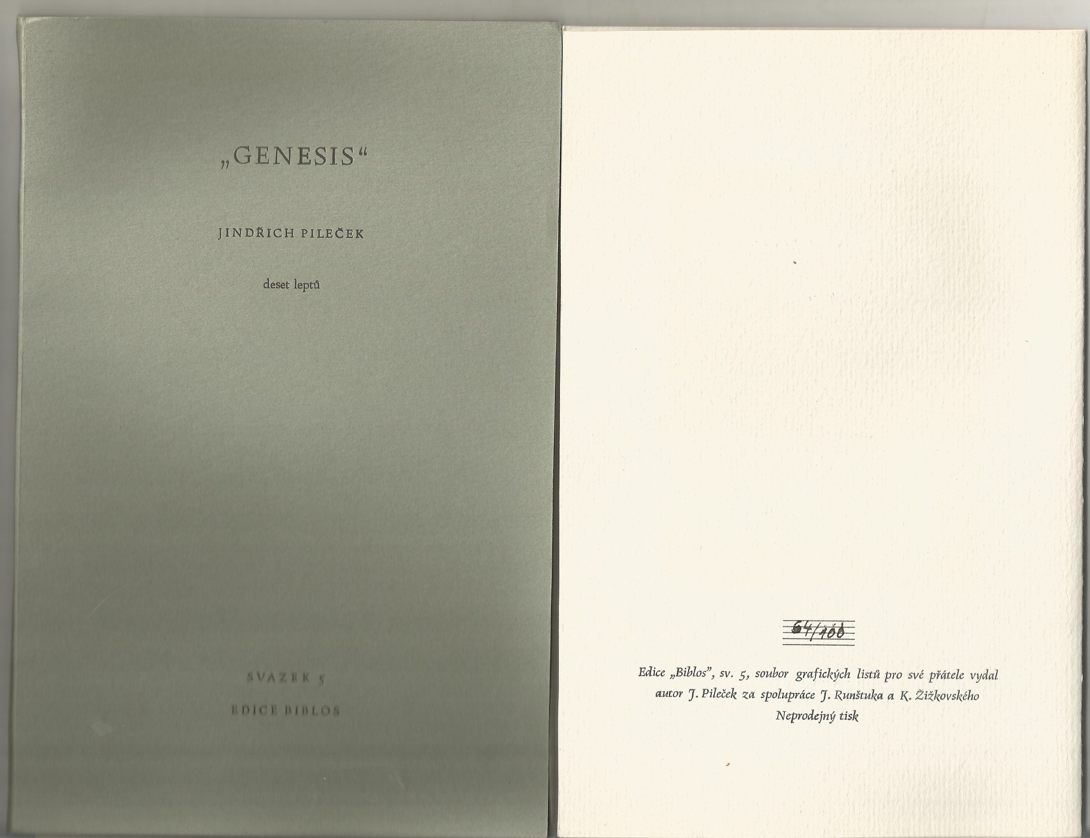 Jindřich Pileček: Genesis