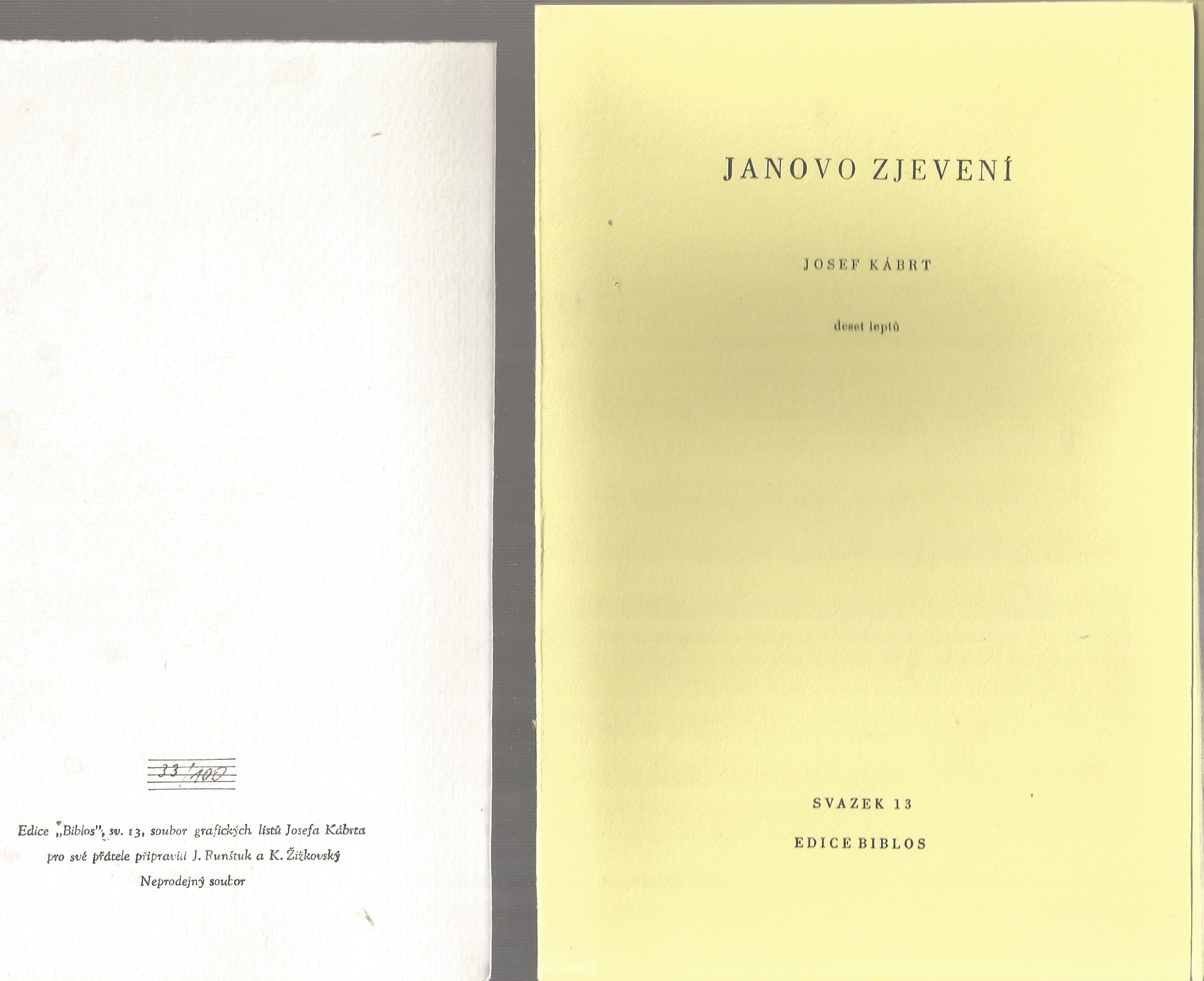 Josef Kábrt: Janovo zjevení