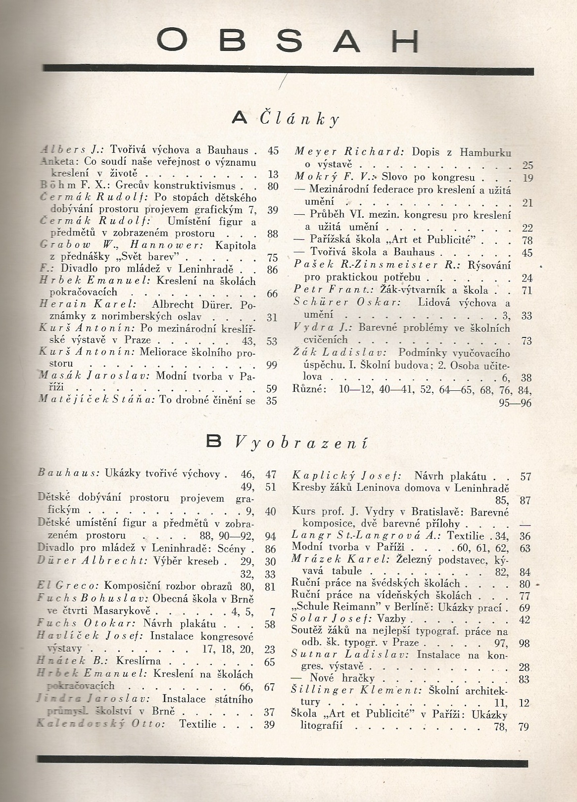 K. Herain, L. Sutnar, J. Vydra, J. Jindra: Výtvarné snahy roč. X.