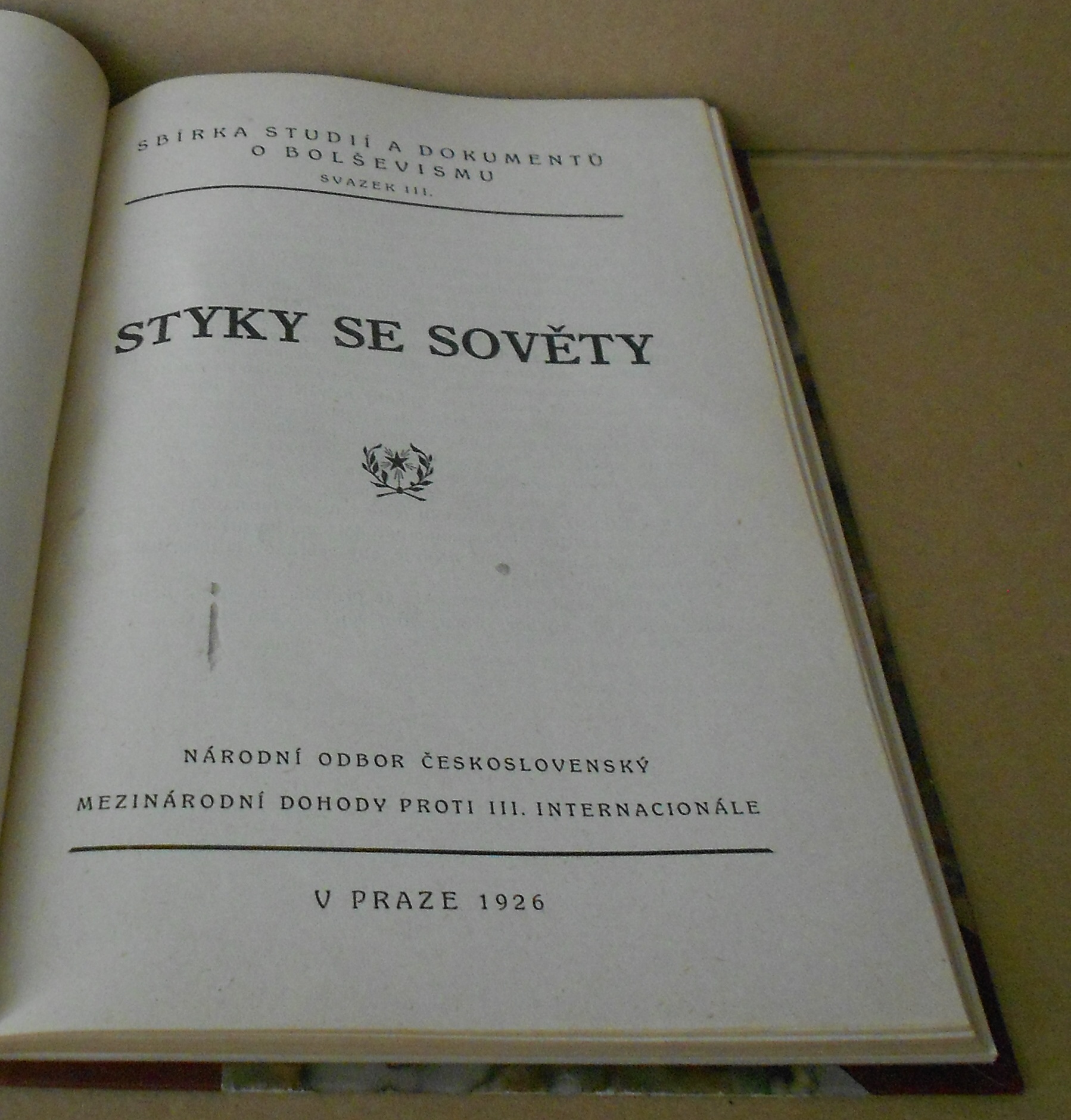 Proti bolševismu - Národní odbor československý proti III. internacionále