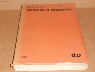 Upton Sinclair: Umění a mamon - obálka Ladislav Sutnar